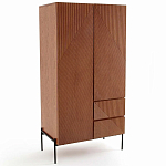 Шкаф с геометрическим рисунком на дверцах Anders Dark Wood варинант исполнения - 2 | Loft Concept в Омске