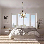 Люстра в виде клетки с цветами Flower Cell варинант исполнения - 4 | Loft Concept в Омске