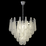 Люстра с подвесками из рифленного стекла в форме капель Textured Glass Chandelier варинант исполнения - 13 | Loft Concept в Омске