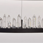 Люстра с двумя кольцами черного цвета с хрустальными элементами QUARTZ CRYSTAL варинант исполнения - 6 | Loft Concept в Омске