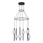 Люстра светодиодная с 6-ю сферическими стеклянными плафонами Splatter варинант исполнения - 3 | Loft Concept в Омске