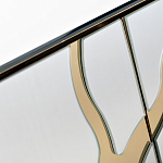 Консоль с ящиками зеркальная с золотым декором Gold Painted Mirror Console варинант исполнения - 3 | Loft Concept в Омске