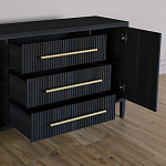 Буфет Primo с тремя ящиками и двумя фасадами Черный дуб варинант исполнения - 4 | Loft Concept в Омске