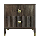 Тумба прикроватная с двумя ящиками Elsa Dreams Walnut варинант исполнения - 5 | Loft Concept в Омске