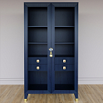 Дизайнерский шкаф витрина Elsa Dreams Blue с 4-мя ящиками варинант исполнения - 1 | Loft Concept в Омске