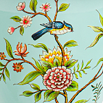 Настольная лампа голубая с изображением птиц Slip Away варинант исполнения - 6 | Loft Concept в Омске