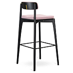 Барный стул из массива ясеня с обивкой из рогожки Elegant Ash Shape варинант исполнения - 3 | Loft Concept в Омске