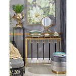 Зеркало с бронзовой подставкой в виде дерева и фарфоровыми птичками на голубом основании Eden Garden варинант исполнения - 3 | Loft Concept в Омске