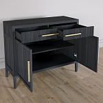 Буфет Primo с двумя ящиками и двумя фасадами Черный дуб варинант исполнения - 4 | Loft Concept в Омске