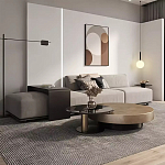 Комплект их 2-х круглых дизайнерских журнальных столов Difelap варинант исполнения - 2 | Loft Concept в Омске