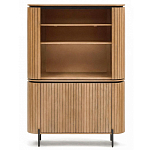 Буфет высокий из дерева манго и металла с открытыми полками и 2-мя дверцами Toinette варинант исполнения - 3 | Loft Concept в Омске