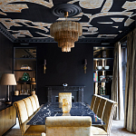 Обои ручная роспись в стиле Арт-деко Symphony Original colourway on Flint silk dupion варинант исполнения - 2 | Loft Concept в Омске