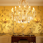 Обои ручная роспись Badminton Deep Rich Gold gilded paper варинант исполнения - 4 | Loft Concept в Омске