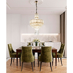 Люстра с декором из мрамора и хрусталя Dione Marble Crystal Chandelier варинант исполнения - 2 | Loft Concept в Омске