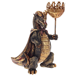 Подсвечник в виде дракона Dragon candlestick Green Gold Brown L or R варинант исполнения - 8 | Loft Concept в Омске