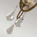 Бра с овальным зеркальным основанием с лампой в виде свечи и хрустальными подвесками Feiss варинант исполнения - 4 | Loft Concept в Омске