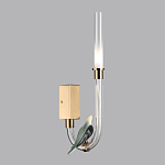 Бра с прозрачной изогнутой трубкой и декоративной фигуркой птицы Ganthea варинант исполнения - 3 | Loft Concept в Омске