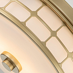 Потолочный светильник для ванных комнат цвета латунь в виде металлической клетки с геометрическими узорами Quoizel варинант исполнения - 4 | Loft Concept в Омске