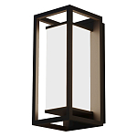 Уличный настенный светильник прямоугольный с чёрной рамкой Высота 35 см Geometric Glow варинант исполнения - 1 | Loft Concept в Омске