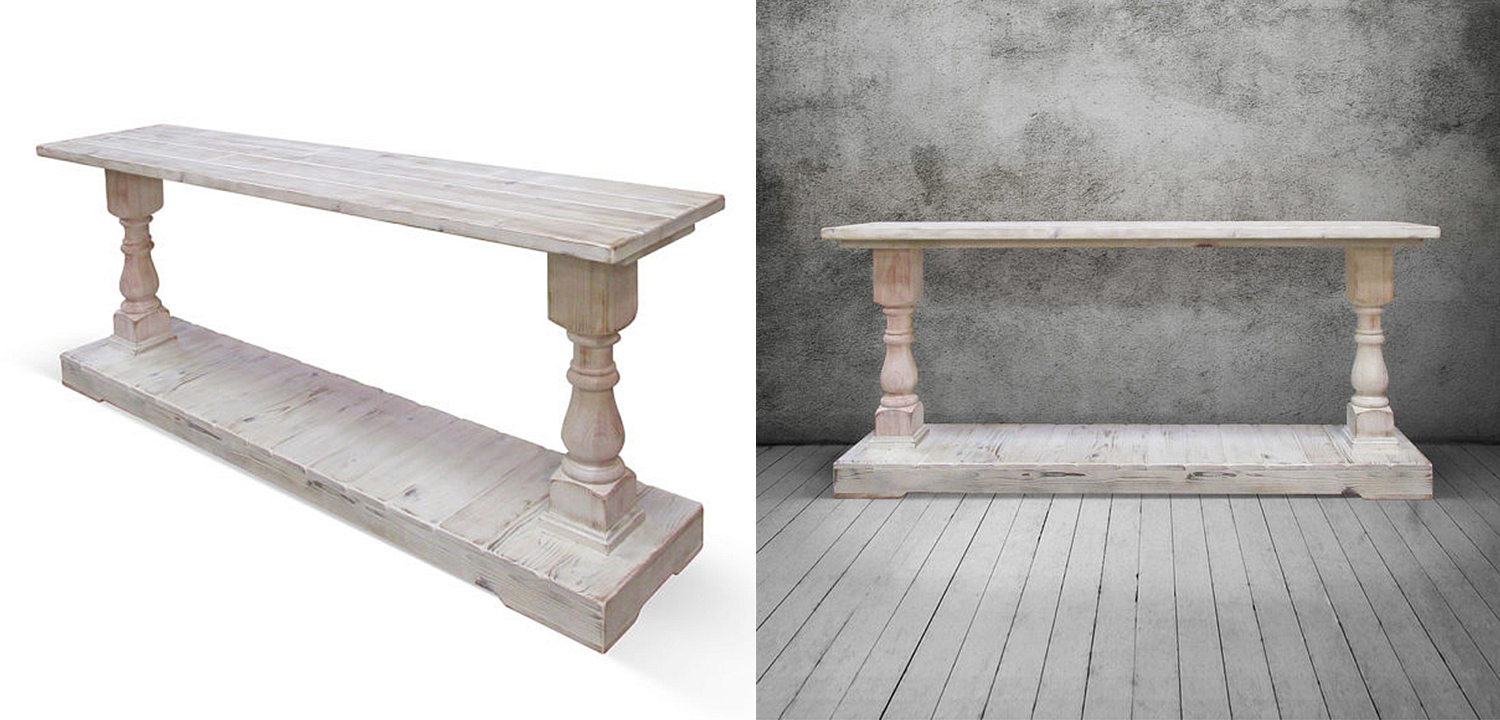 Консоль Oxford Washed Antique White Console Консоль Oxford Washed Antique White Console - Loft-Concept в Омске