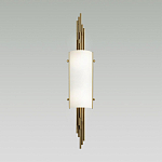 Бра с цилиндрическим белым плафоном на бронзовом основании с вертикальным декором из металлических трубок Sohne варинант исполнения - 2 | Loft Concept в Омске