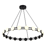 Люстра кольцевая с круглыми светодиодными источниками света Maxine Light варинант исполнения - 4 | Loft Concept в Омске