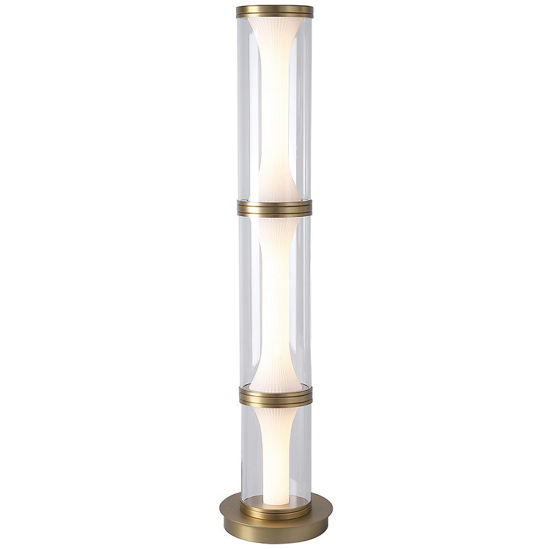 Стеклянный торшер Trina Flask Floor Lamp Прозрачное Стекло Латунь Белый Стеклянный торшер Trina Flask Floor Lamp Прозрачное Стекло Латунь Белый в Омске | Loft Concept