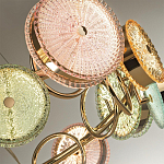 Люстра с плафонами из разноцветного стекла Glass Peonies варинант исполнения - 4 | Loft Concept в Омске