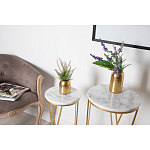 Столик дизайнерский Beige marble варинант исполнения - 3 | Loft Concept в Омске