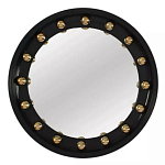 Зеркало черное с круглыми золотыми декоративными элементами Prince of the Church варинант исполнения - 1 | Loft Concept в Омске