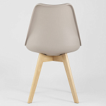 Стул с основой из пластика и мягким сиденьем Arvika Beige варинант исполнения - 4 | Loft Concept в Омске