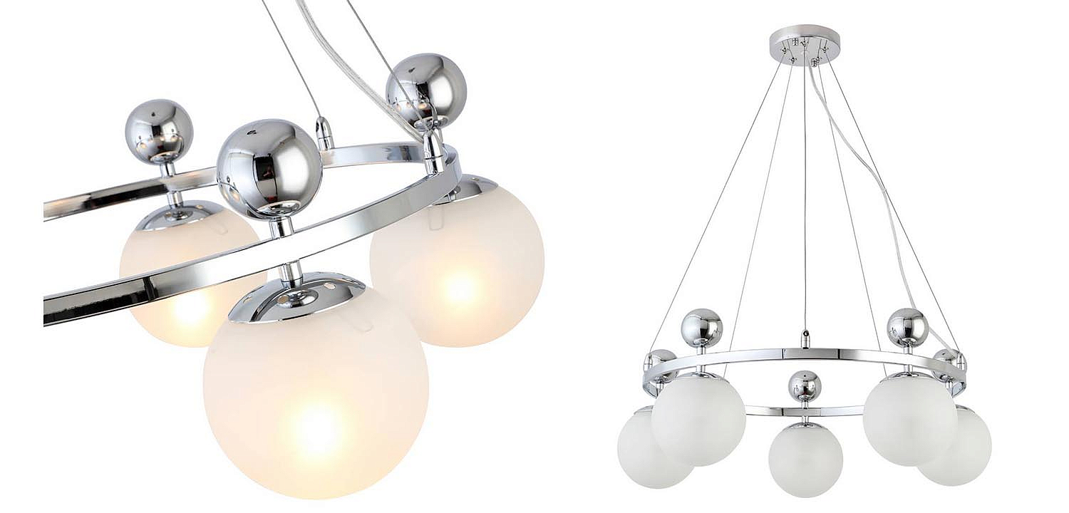 Люстра Demian Chrome Chandelier Люстра Demian Chrome Chandelier - Loft-Concept в Омске