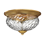 Потолочный светильник цвета латунь с прозрачным рифленым плафоном в форме чаши Hinkley варинант исполнения - 1 | Loft Concept в Омске