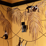 Обои с вышивкой ручной работы Étienne Original colourway on wool sateen варинант исполнения - 6 | Loft Concept в Омске