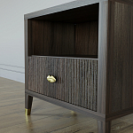 Прикроватная тумбочка с полкой Elsa Dreams Walnut  варинант исполнения - 3 | Loft Concept в Омске