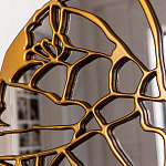 Зеркало кругле в декоративной раме золотого цвета Golden Ratio варинант исполнения - 2 | Loft Concept в Омске