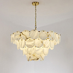 Люстра подвесная четырехъярусная с подвесками в форме дисков Cryptocrystalline Stone варинант исполнения - 7 | Loft Concept в Омске