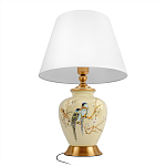 Настольная лампа бежевая с изображением птиц Slip Away варинант исполнения - 3 | Loft Concept в Омске