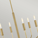 Люстра с 6-ю лампами на тонких изогнутых рожках в современном стиле Feiss варинант исполнения - 6 | Loft Concept в Омске