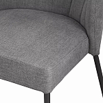 Стул серый с широкой закругленной спинкой Chair Gray Attractive варинант исполнения - 7 | Loft Concept в Омске