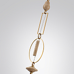 Подвесной светильник со стеклянным плафоном и декоративной вставкой из текстурного камня Tectona  варинант исполнения - 6 | Loft Concept в Омске