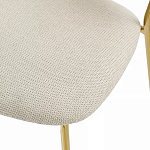 Стул барный широкой полукруглой спинкой на золотистых ножках Chair Smooth Shapes варинант исполнения - 6 | Loft Concept в Омске