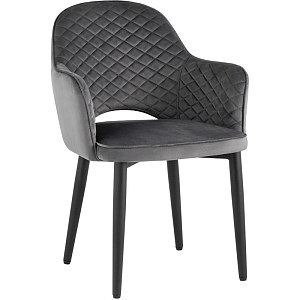 Стул SHARRON ромбы Серый Велюр