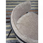 Стул полукруглый с каркасом из металла и мягким сиденьем и спинкой Soft Chenille варинант исполнения - 7 | Loft Concept в Омске