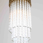 Подвесной светильник с прозрачными стеклянными подвесками и металлическим основанием Nembus варинант исполнения - 3 | Loft Concept в Омске