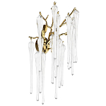 Бра с бронзовыми акцентами и прозрачными стеклянными каплями Droplet Bra варинант исполнения - 1 | Loft Concept в Омске