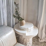 Дизайнерский журнальный стол цилиндрической формы фактурный Mylepen варинант исполнения - 3 | Loft Concept в Омске