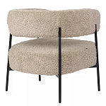 Кресло полукруглое мягкое с буклированной обивкой Armchair with Boucle Upholstery варинант исполнения - 1 | Loft Concept в Омске