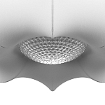 Подвесной светильник с белым фигурным абажуром и мягкими волнистыми краями Cloud Motion  варинант исполнения - 6 | Loft Concept в Омске