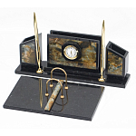 Настольный письменный набор из камня офиокальцит и змеевик Successful Leader варинант исполнения - 2 | Loft Concept в Омске